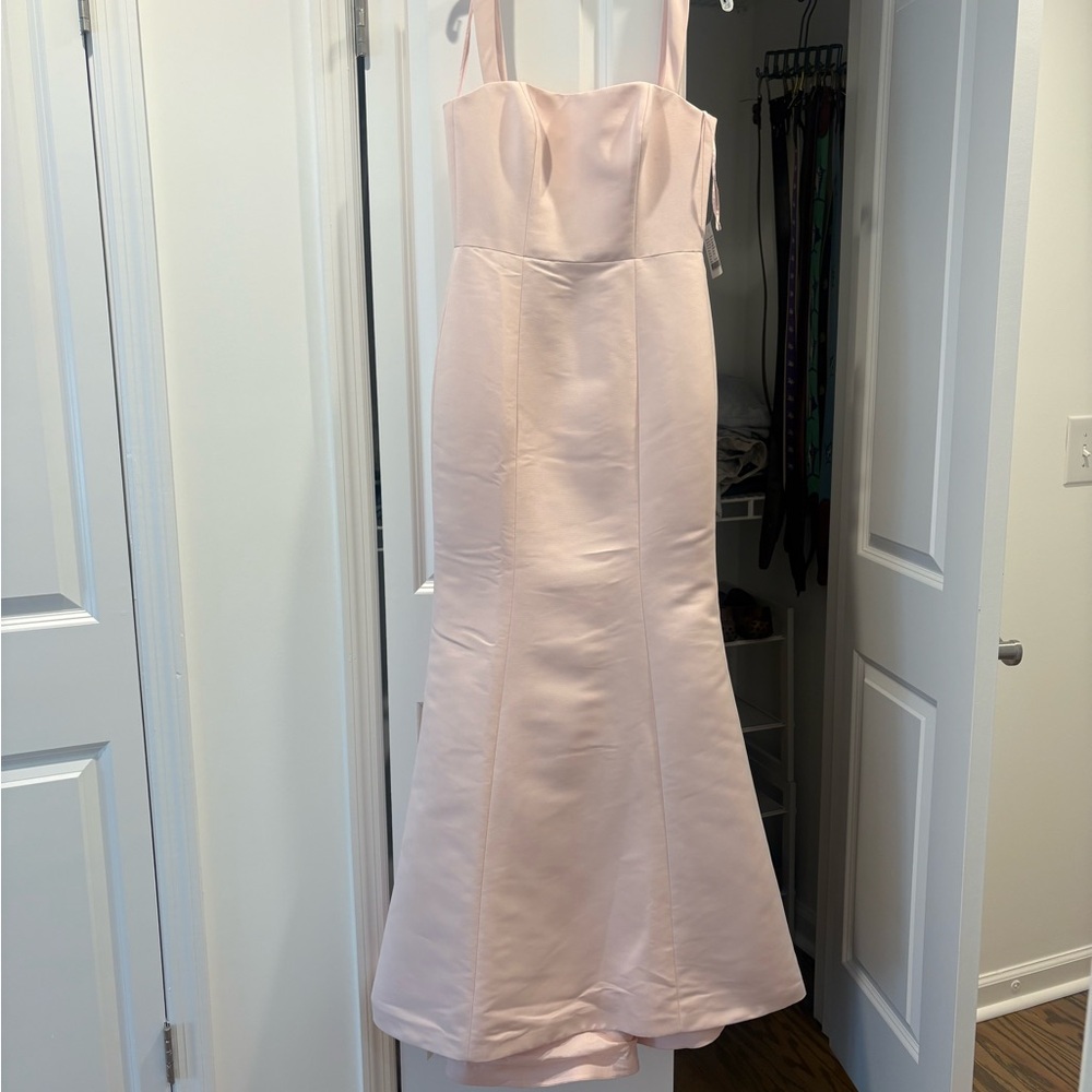 Amsale Blush Pink Bridesmaids Dress